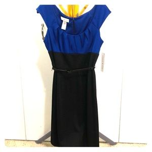 Blue and black dress